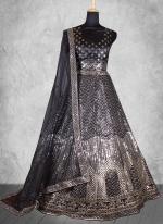 Net Black Wedding Wear Sequins Work Lehenga Choli